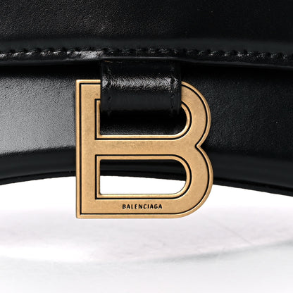 Balenciaga Shiny Box Calfskin Graffiti Logo Small Hourglass Top Handle Bag Black 8 of 10