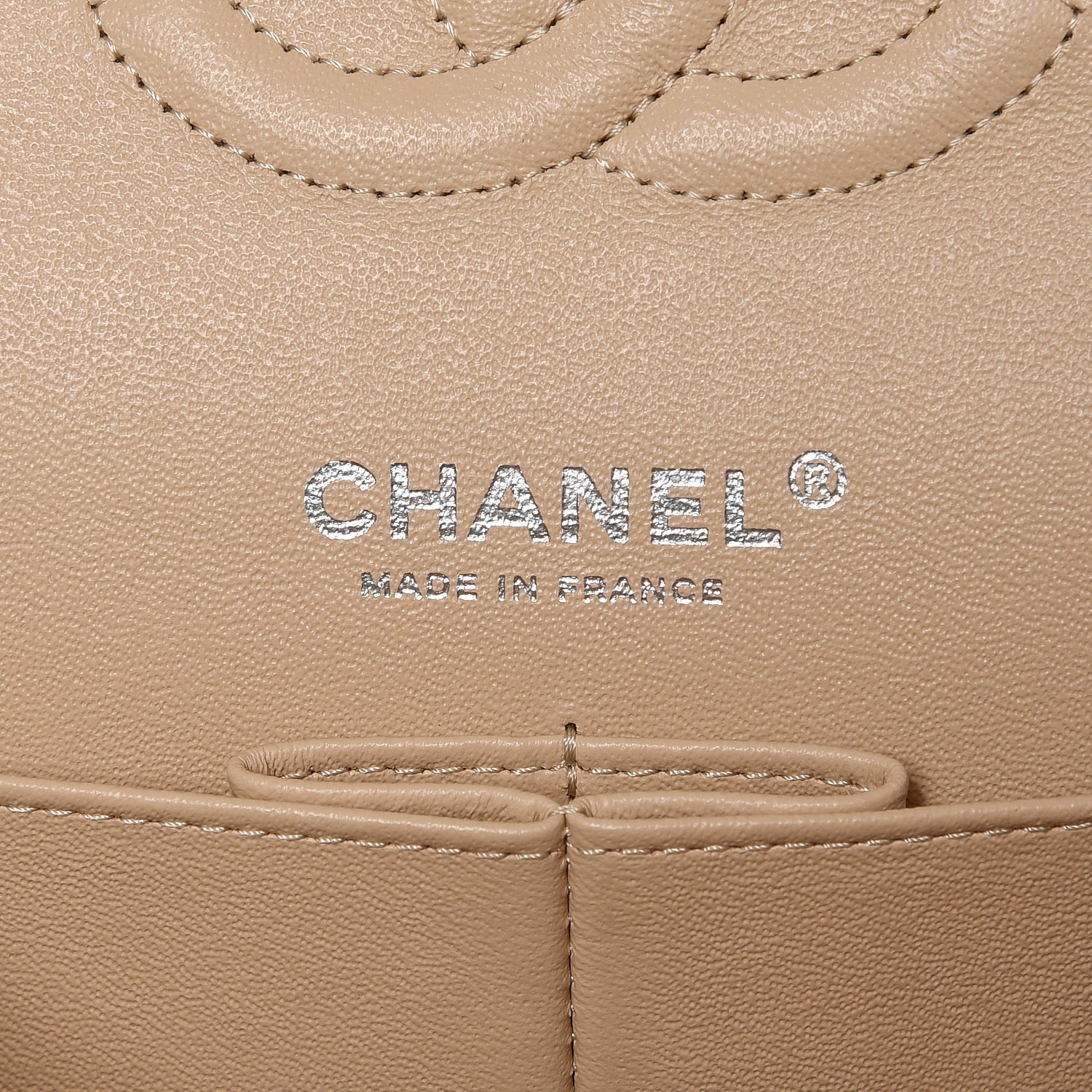 Chanel Caviar Quilted Medium Double Flap Beige Clair 7 of 9