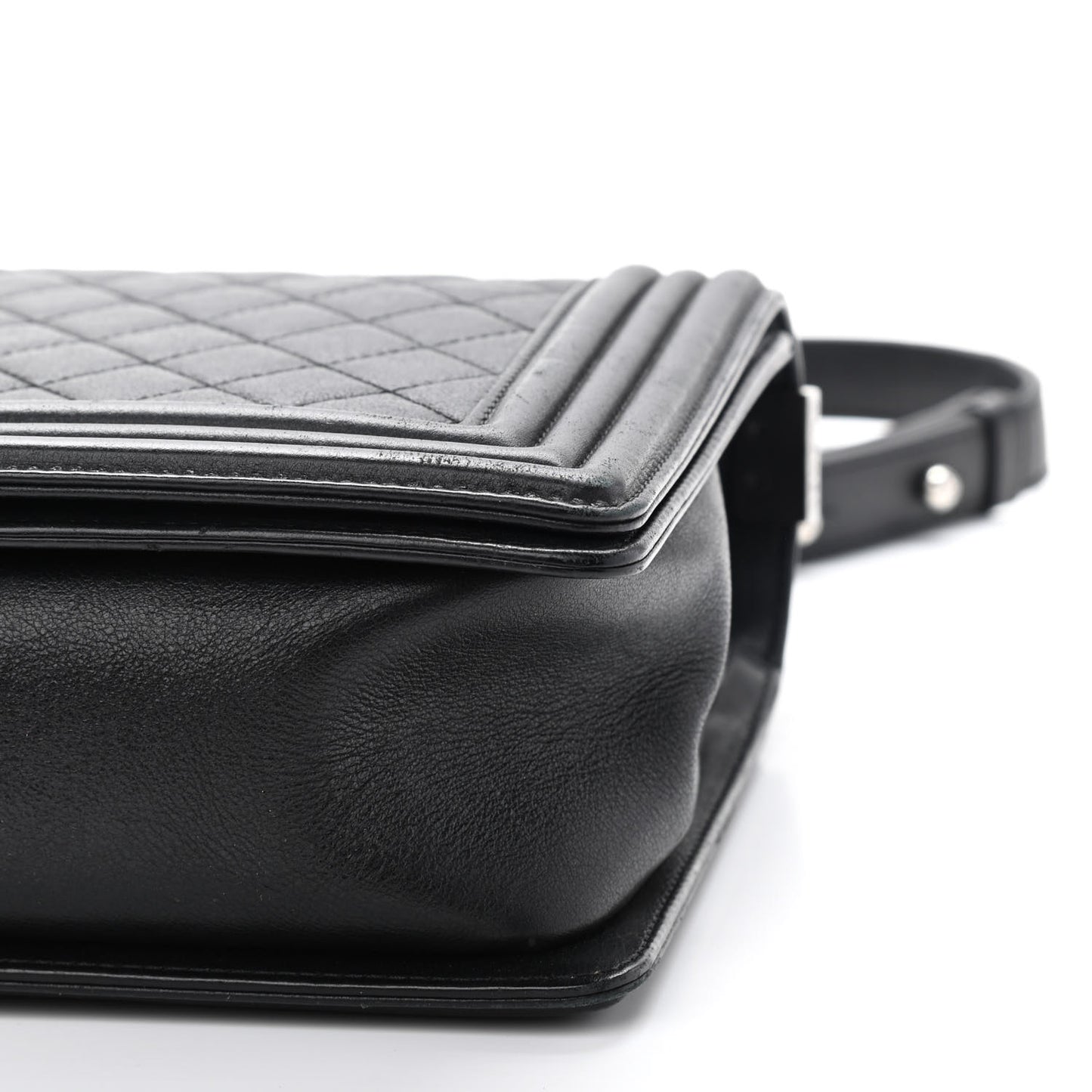 Lambskin Quilted New Medium Boy Flap Black