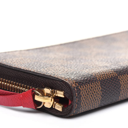 Louis Vuitton Damier Ebene Clemence Wallet Cherry 7 of 8