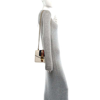 Gucci Calfskin Mini Sylvie Chain Shoulder Bag White 2 of 13