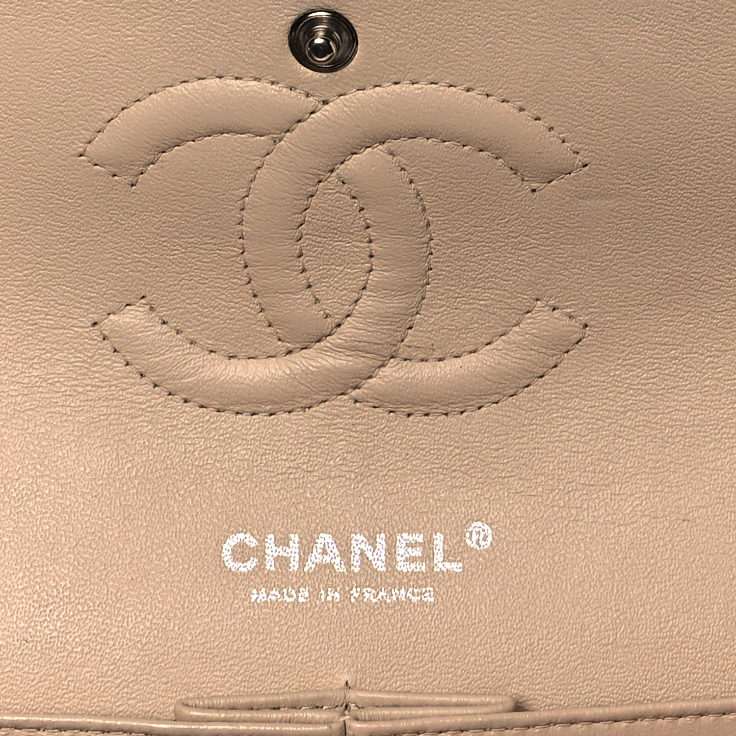 Chanel Caviar Quilted Medium Double Flap Beige Clair 6 of 10