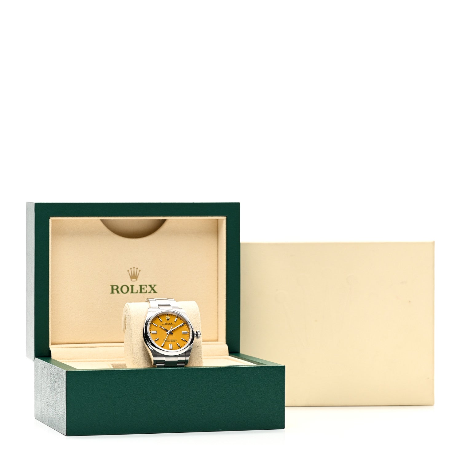 Rolex Stainless Steel 36mm Oyster Perpetual Watch Yellow 126000 5 of 5