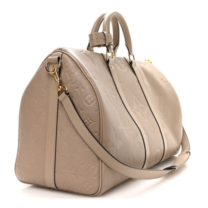 Louis Vuitton Empreinte Monogram Giant Keepall Bandouliere 45 Tourterelle Tourterelle 2 of 8