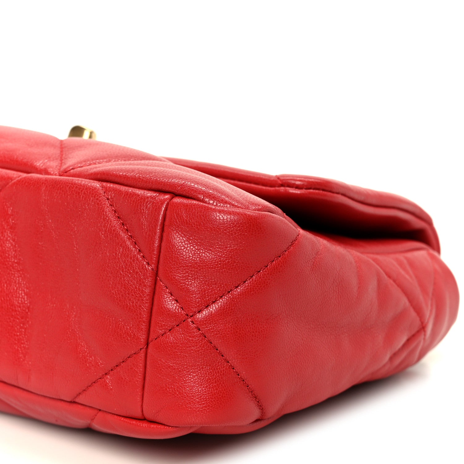 Chanel Lambskin Quilted Medium Chanel 19 Flap Red 10 of 10