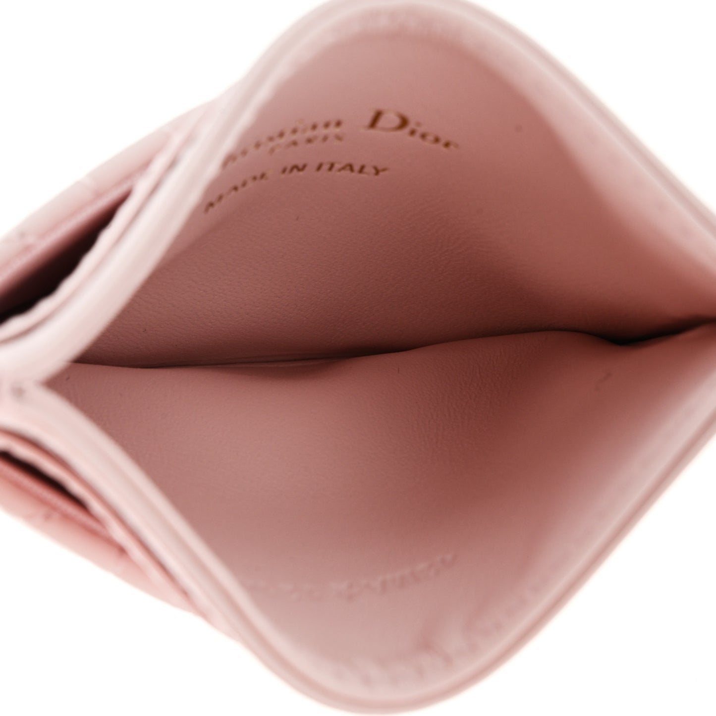 Lambskin Pearl Cannage Dioramour Jolie Freesia Card Holder Rose des Vents