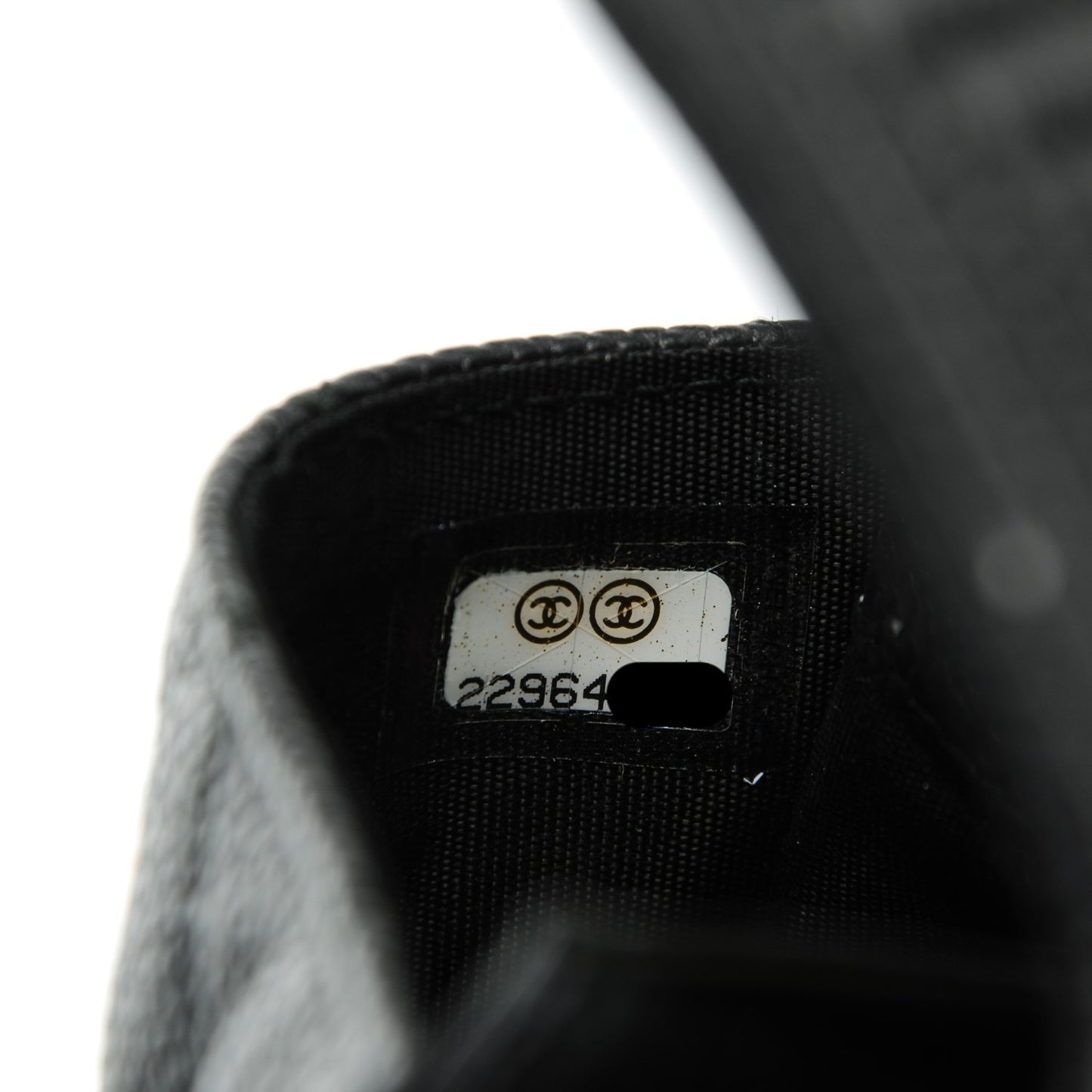 Caviar Quilted Boy Flap Card Holder Black