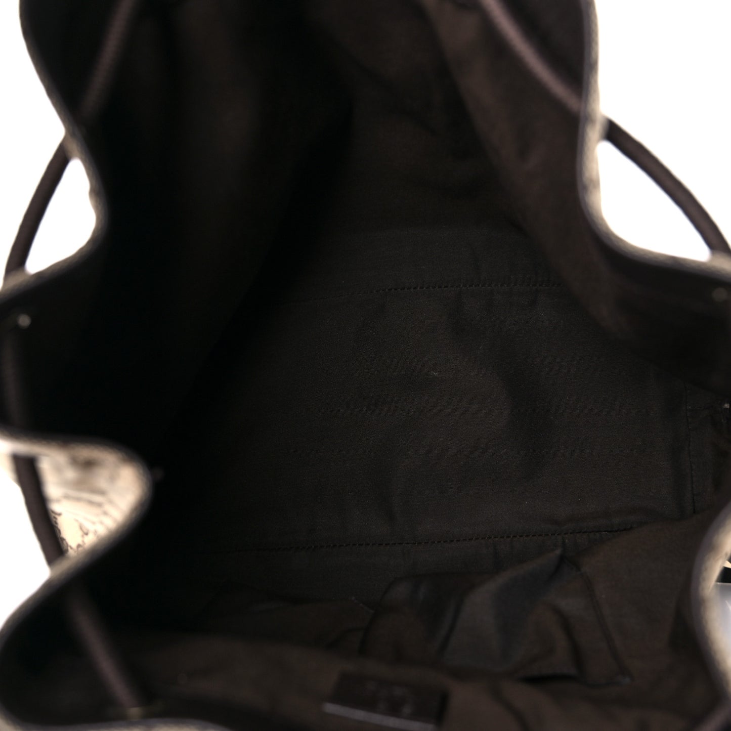 Monogram Dollar Calfskin O Drawstring Backpack Beige Ebony Testa di Moro Dark Chocolate