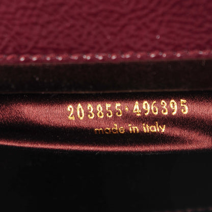 Saint Laurent Textured Patent Calfskin Large Belle De Jour Clutch Bordeaux 7 of 7