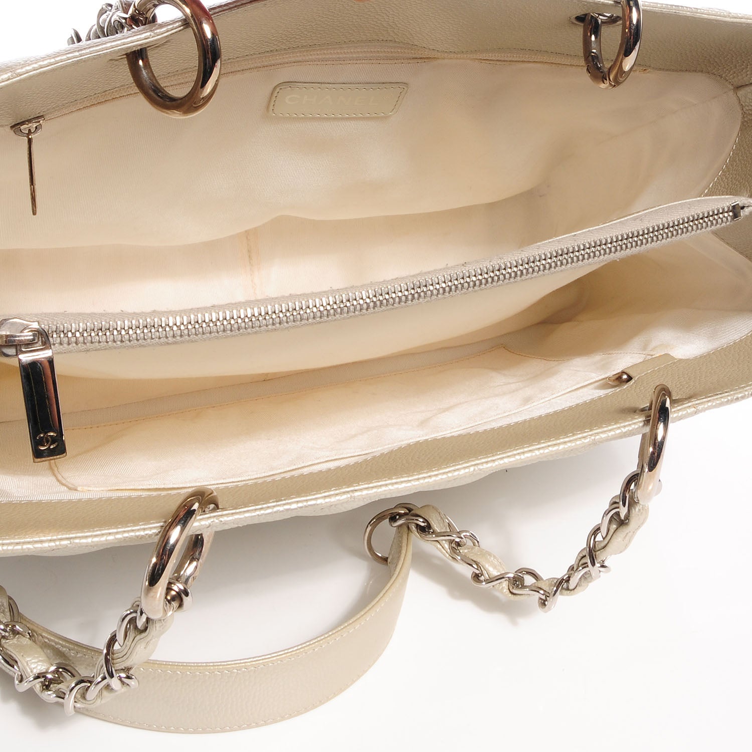 Chanel Caviar Quilted Grand Shopping Tote GST Pearl 5 of 8