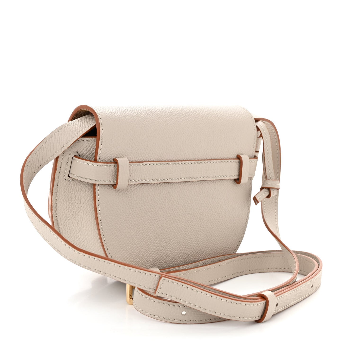 Grained Calfskin Mini Gate Dual Bag Light Ghost