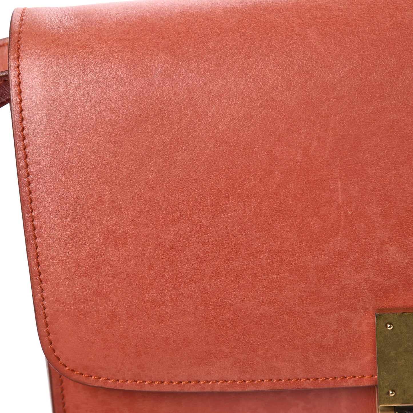 Natural Calfskin Medium Classic Box Flap Bag Brick