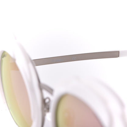 Chanel Round Camellia Sunglasses 71198 White 5 of 10