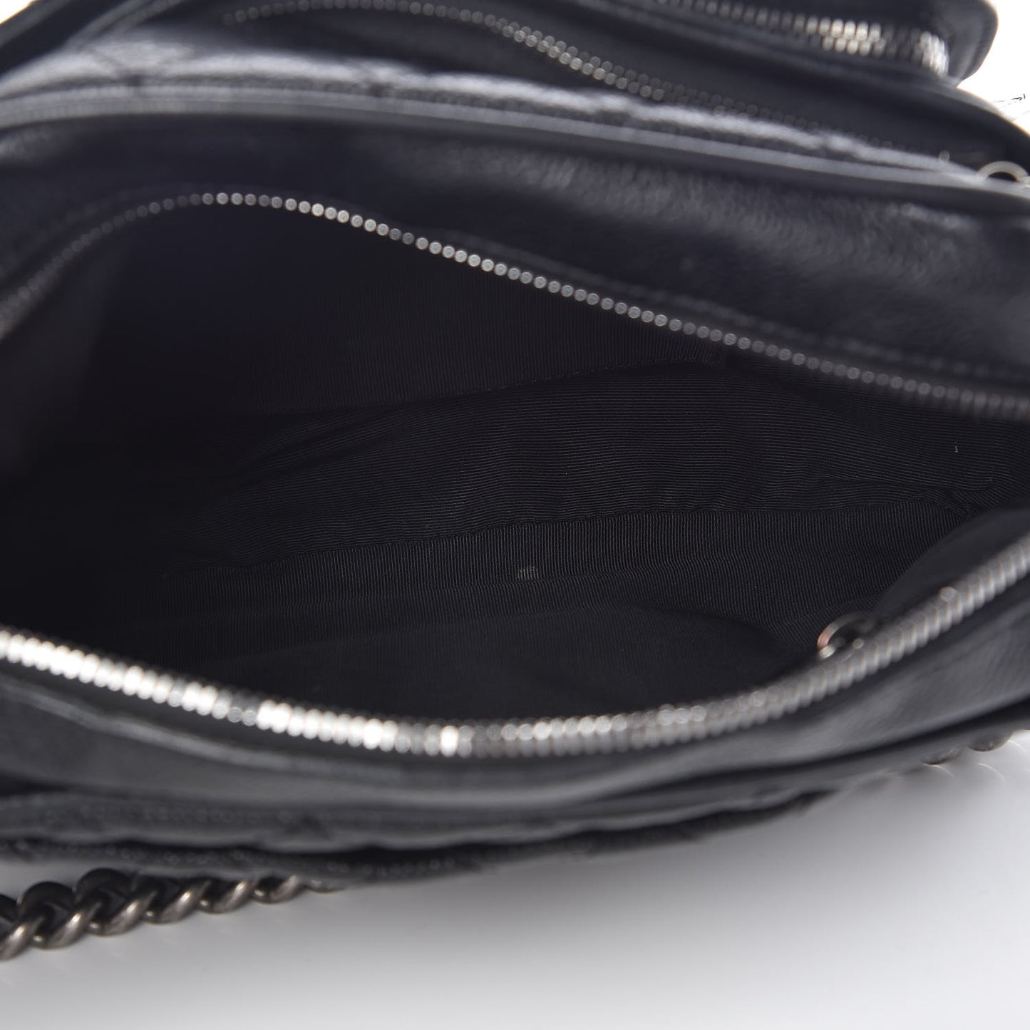 Caviar Quilted Medium Business Trip Camera Bag Black