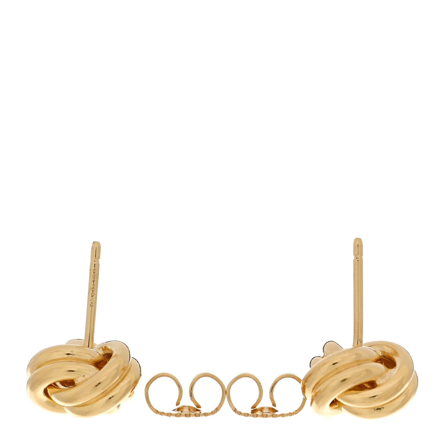 Tiffany 18K Yellow Gold Love Knot Earrings 3 of 4