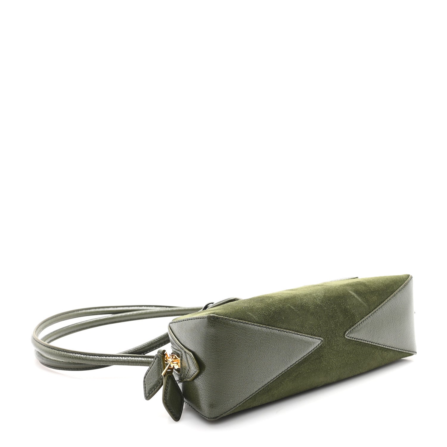 Alaia Suede Goatskin Small Le Teckel Bag Olive Green 5 of 10