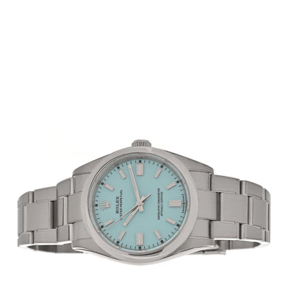 Rolex Stainless Steel 36mm Oyster Perpetual Watch Turquoise 126000 2 of 5