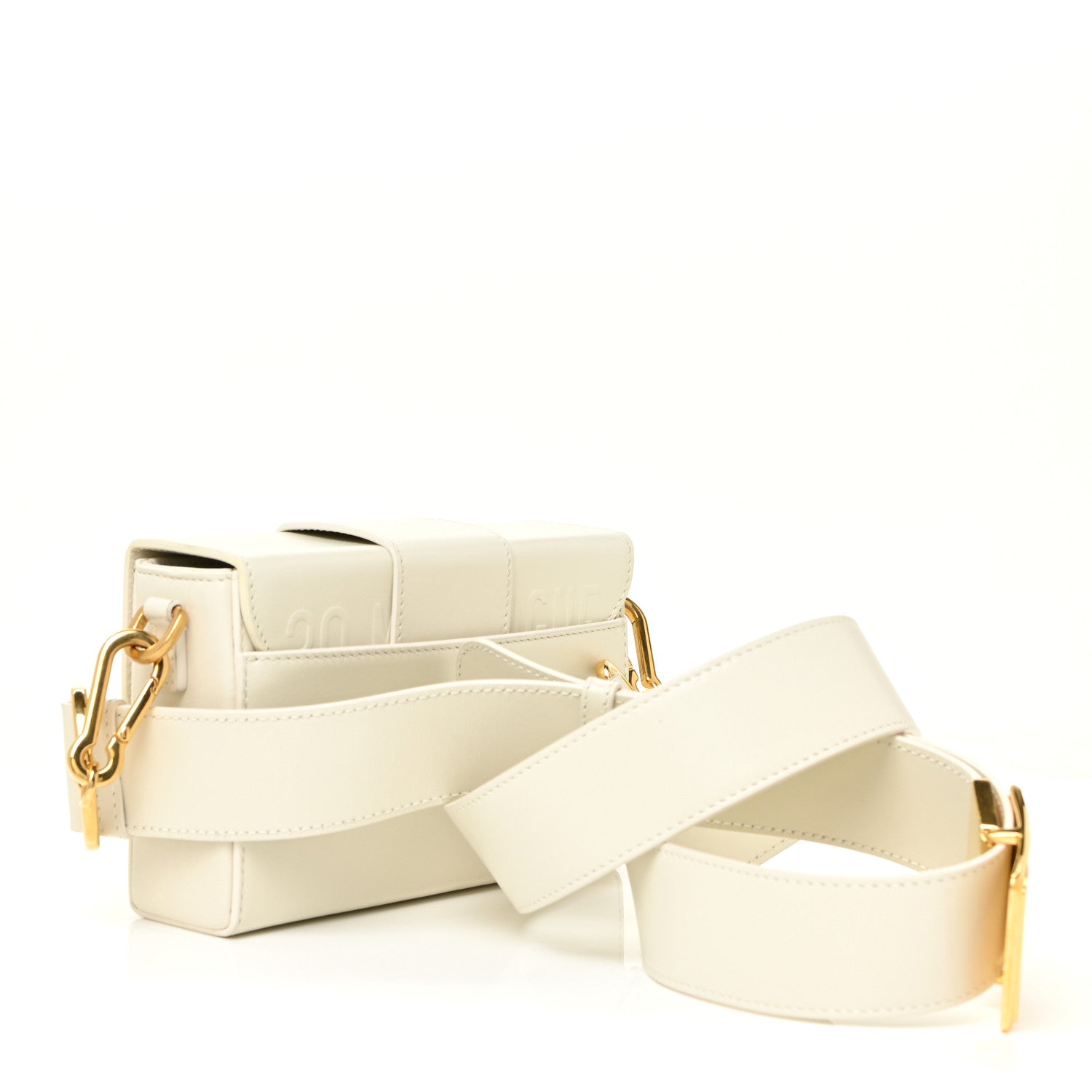 Christian Dior Smooth Calfskin 30 Montaigne Box Bag White 3 of 12