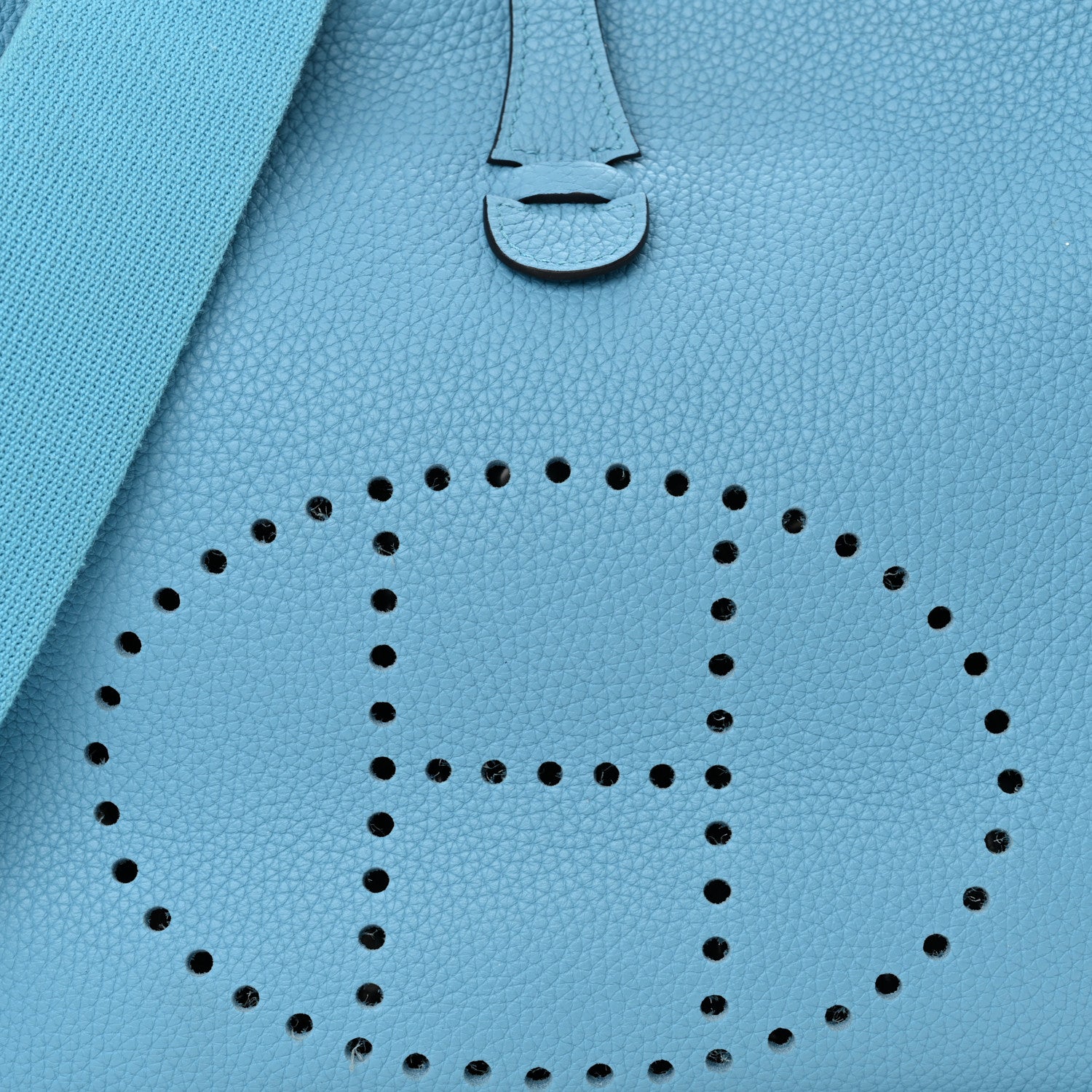 Hermes Taurillon Clemence Evelyne III PM Bleu Du Nord 8 of 10