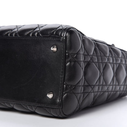 Christian Dior Lambskin Cannage Medium Lady Dior Black 7 of 10
