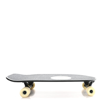 Chanel Lacquered Wood Logo Cruiser Skateboard Black Beige 3 of 7