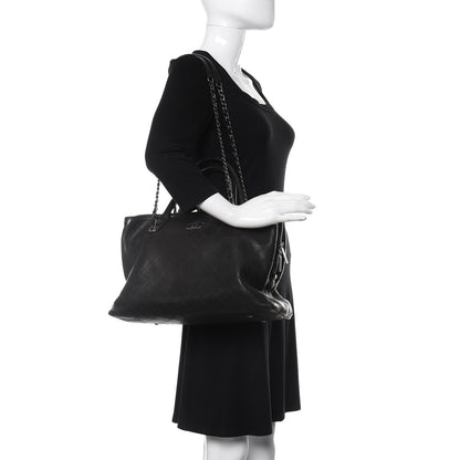 Chanel Grained Vegetal Calfskin Urban Shopping Tote Black 2 of 11