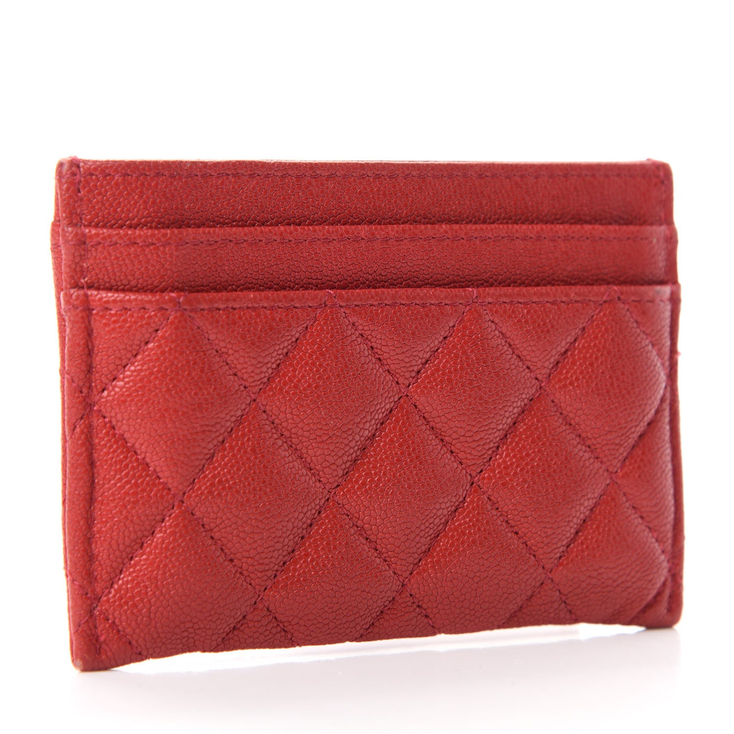 Chanel Caviar Quilted Boy Card Holder Red 3 of 8
