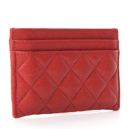Chanel Caviar Quilted Boy Card Holder Red 3 of 8
