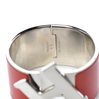 Hermes Enamel Extra Wide Clic Clac H Bracelet PM Red 6 of 7