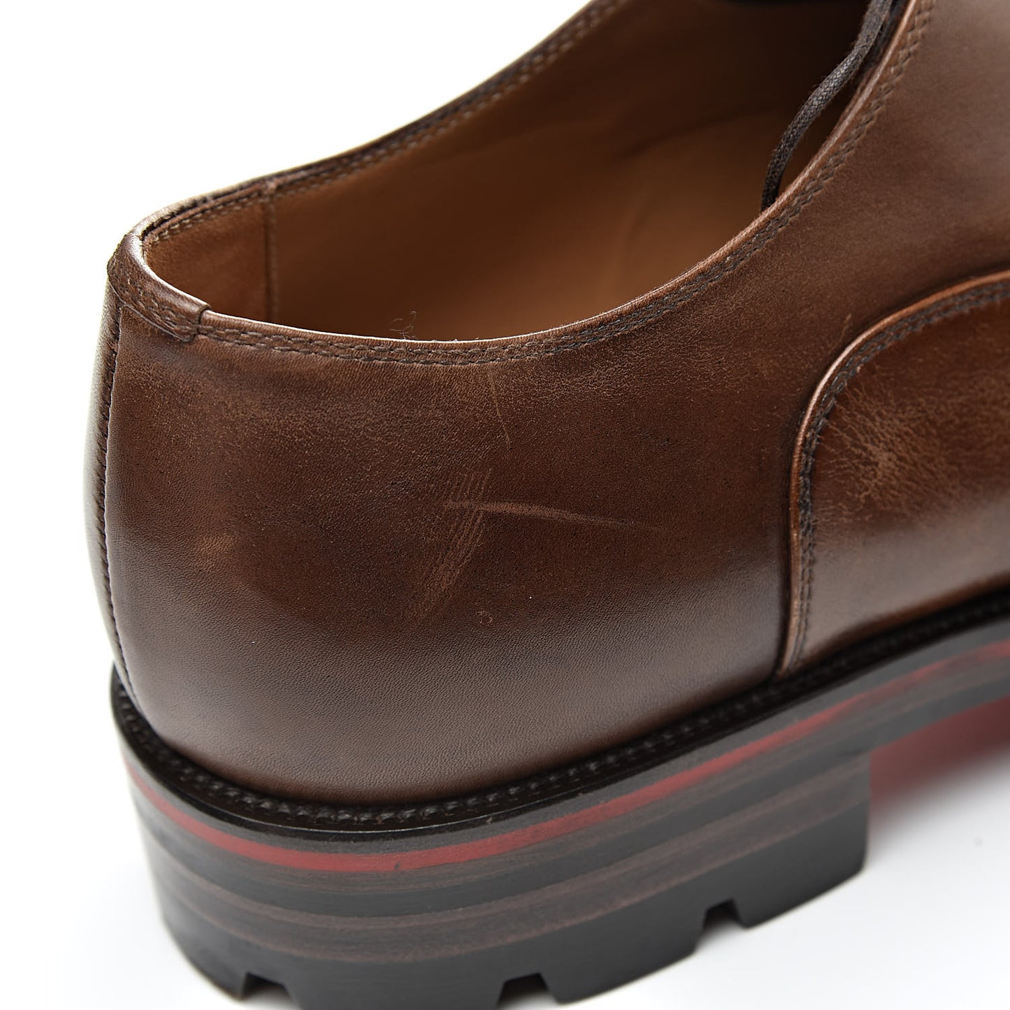 Calfskin Patime Mens Hubertus Flat 41.5 Havane