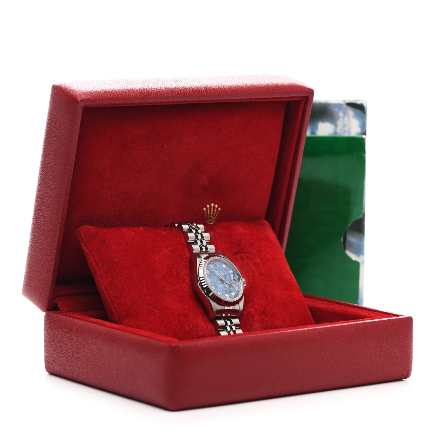Stainless Steel 18K White Gold Diamond 26mm Oyster Perpetual Datejust Watch Sodalite 179174