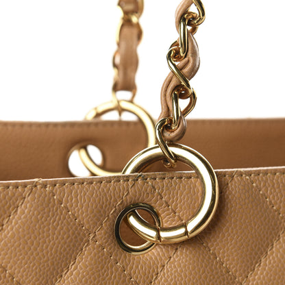 Chanel Caviar Quilted Grand Shopping Tote GST Beige 9 of 14