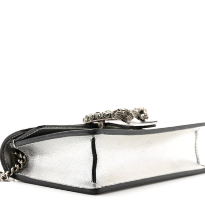 Gucci Metallic Calfskin Super Mini Dionysus Shoulder Bag Silver 8 of 10