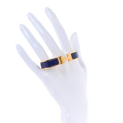 Hermes Enamel Narrow Clic Clac H Bracelet PM Iris 2 of 6