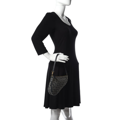 Christian Dior Monogram Mini Saddle Pochette Navy 2 of 11