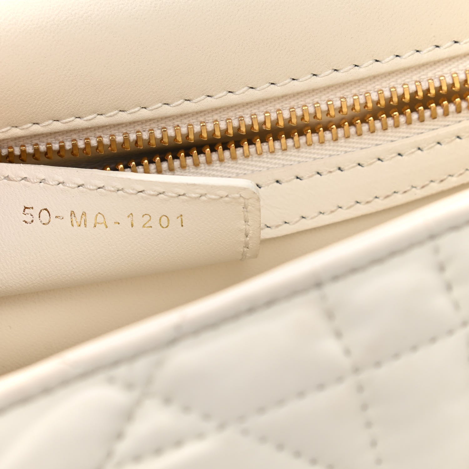 Christian Dior Calfskin Macrocannage Medium Caro Bag White 7 of 9