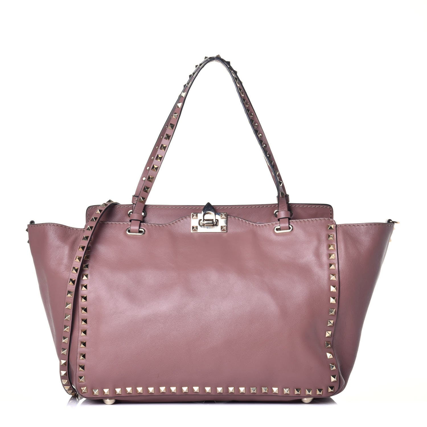 Valentino Garavani Vitello Medium Rockstud Tote Blush 1 of 9