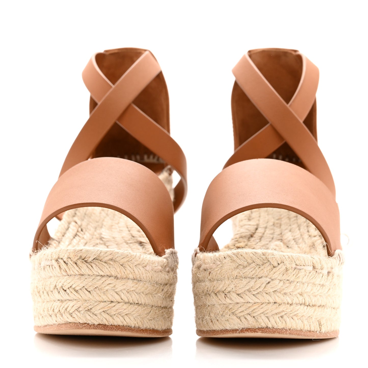 Calfskin Tipoli Espadrille Wedge Sandals 35 Gold