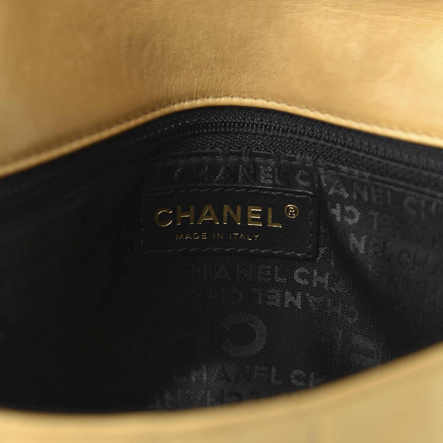 Chanel Lambskin Chocolate Bar Mademoiselle Flap Shoulder Bag Beige 8 of 10