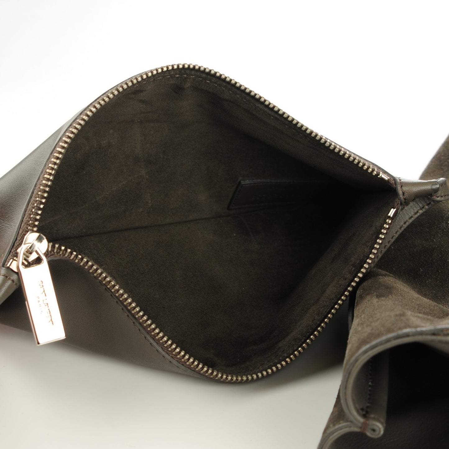 Suede Studded North South Shopper Tote Earth