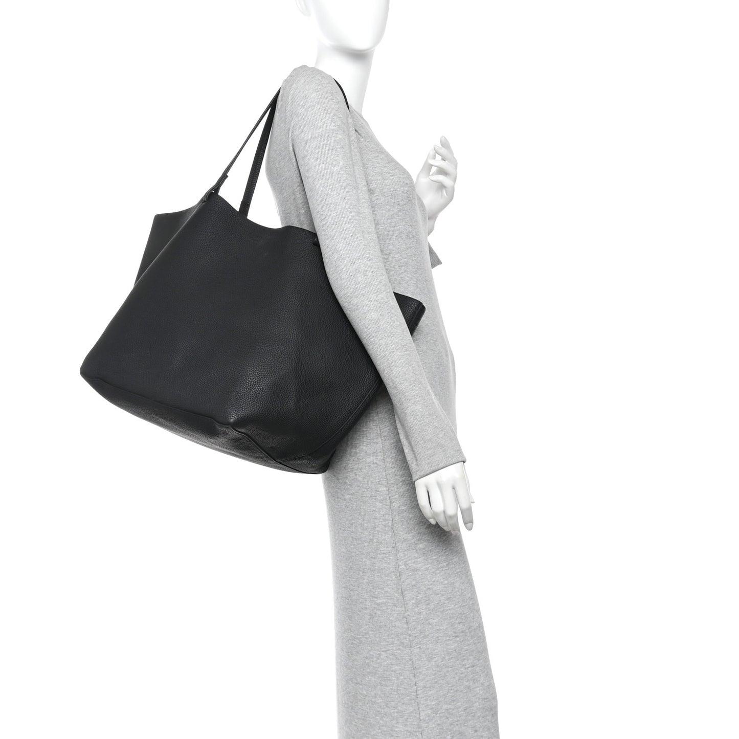 Grained Calfskin Park Tote XL Black