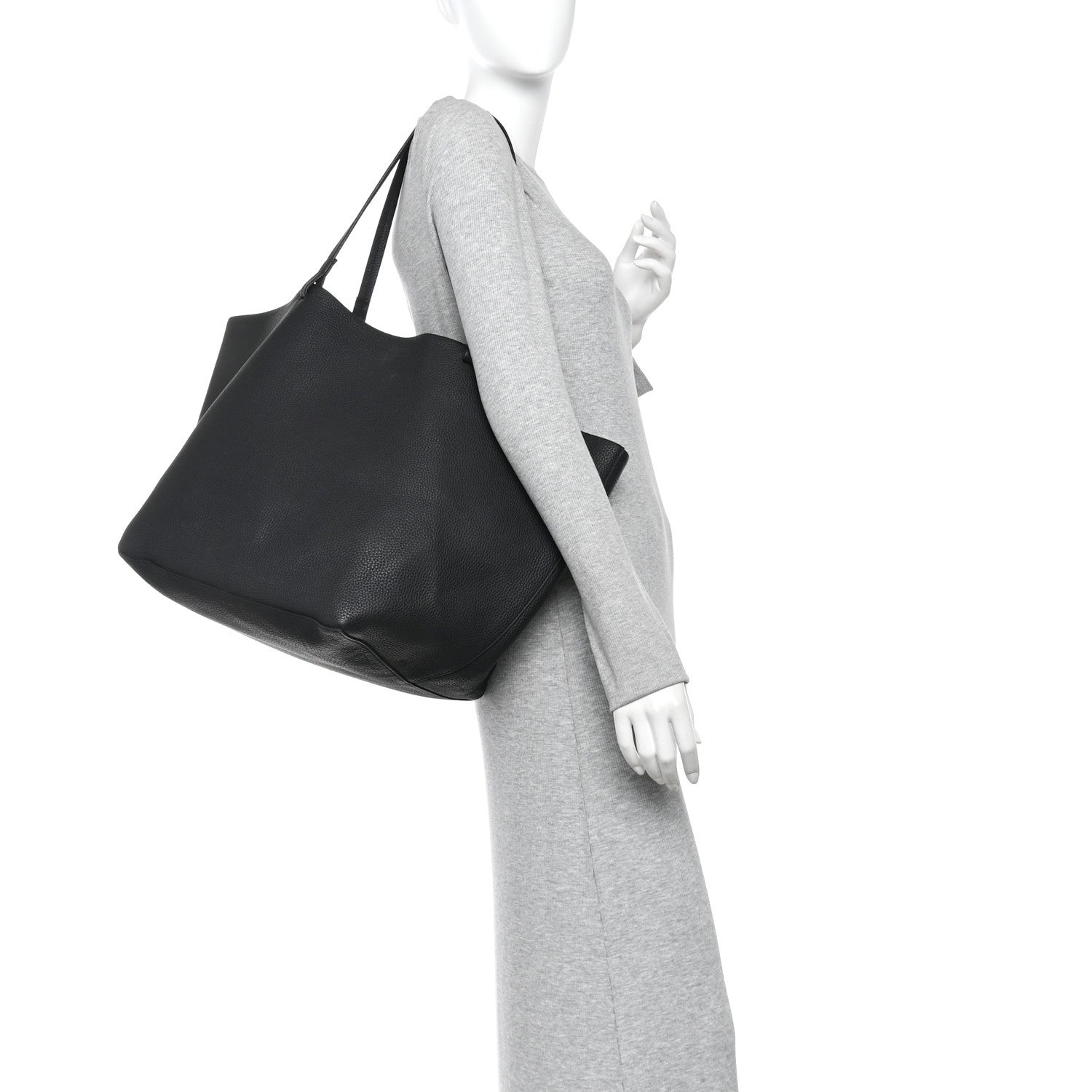 The Row Grained Calfskin Park Tote XL Black 2 of 10