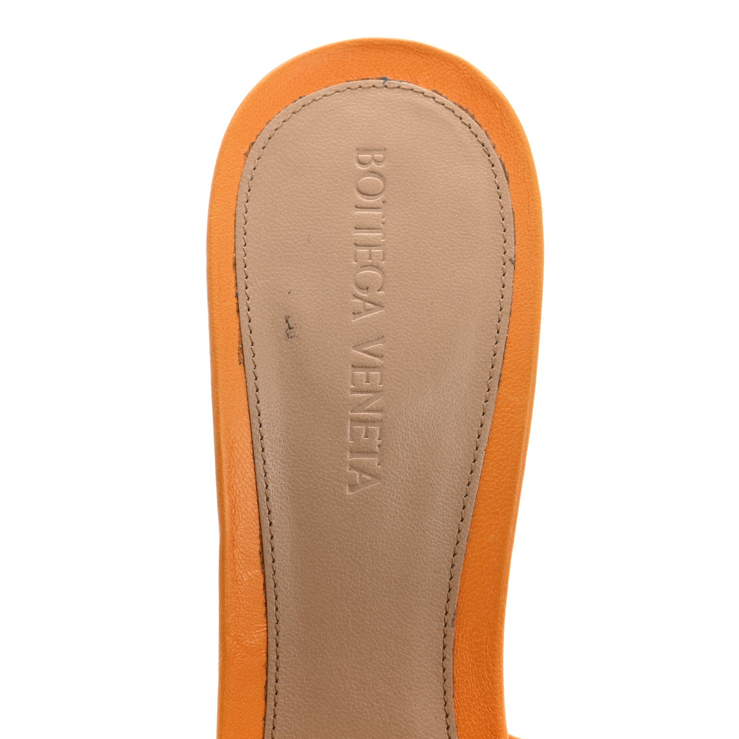 Bottega Veneta Lambskin Stretch 90mm Mule Sandals 39 Tangerine 8 of 12