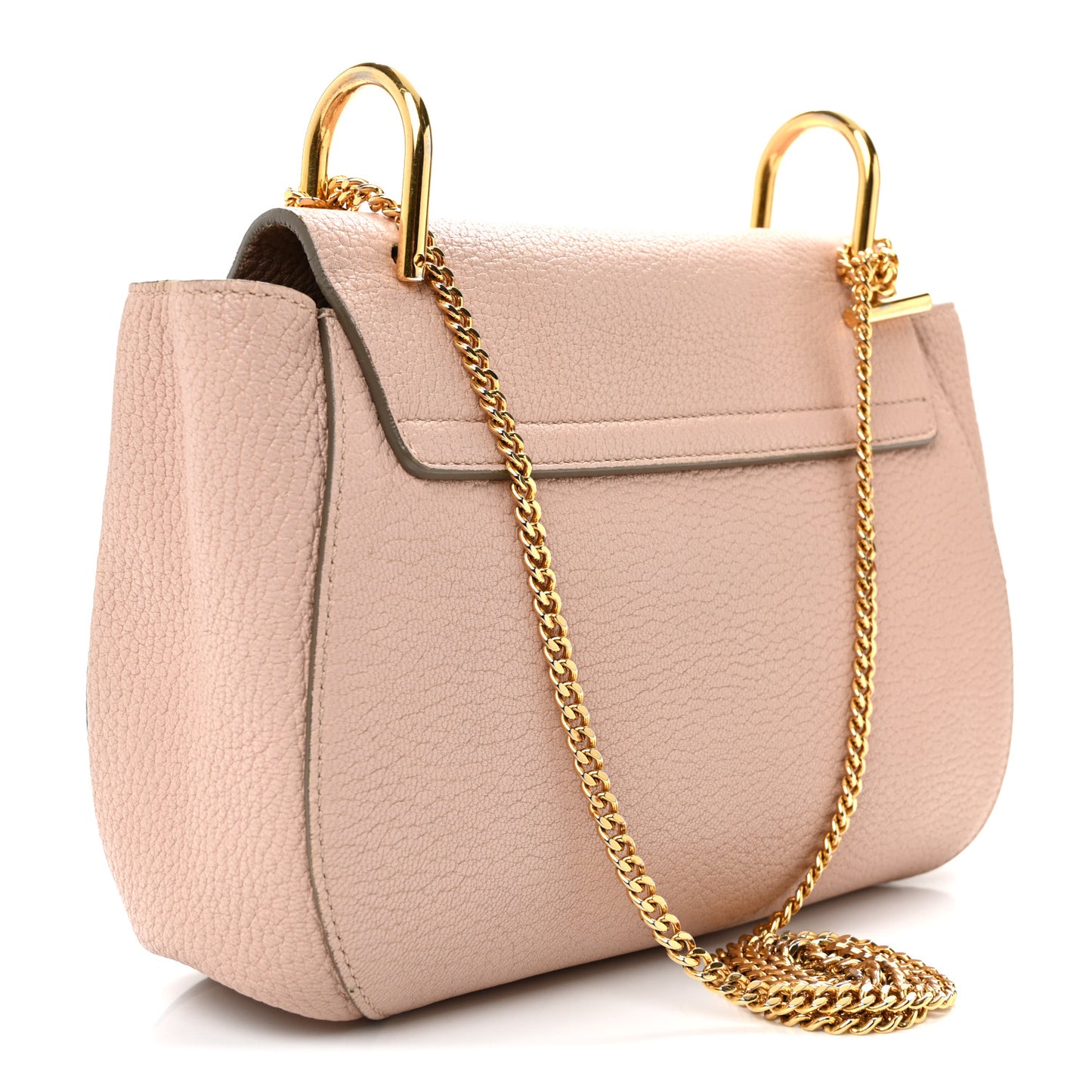 Grained Lambskin Drew Shoulder Bag Cement Pink Cement Pink