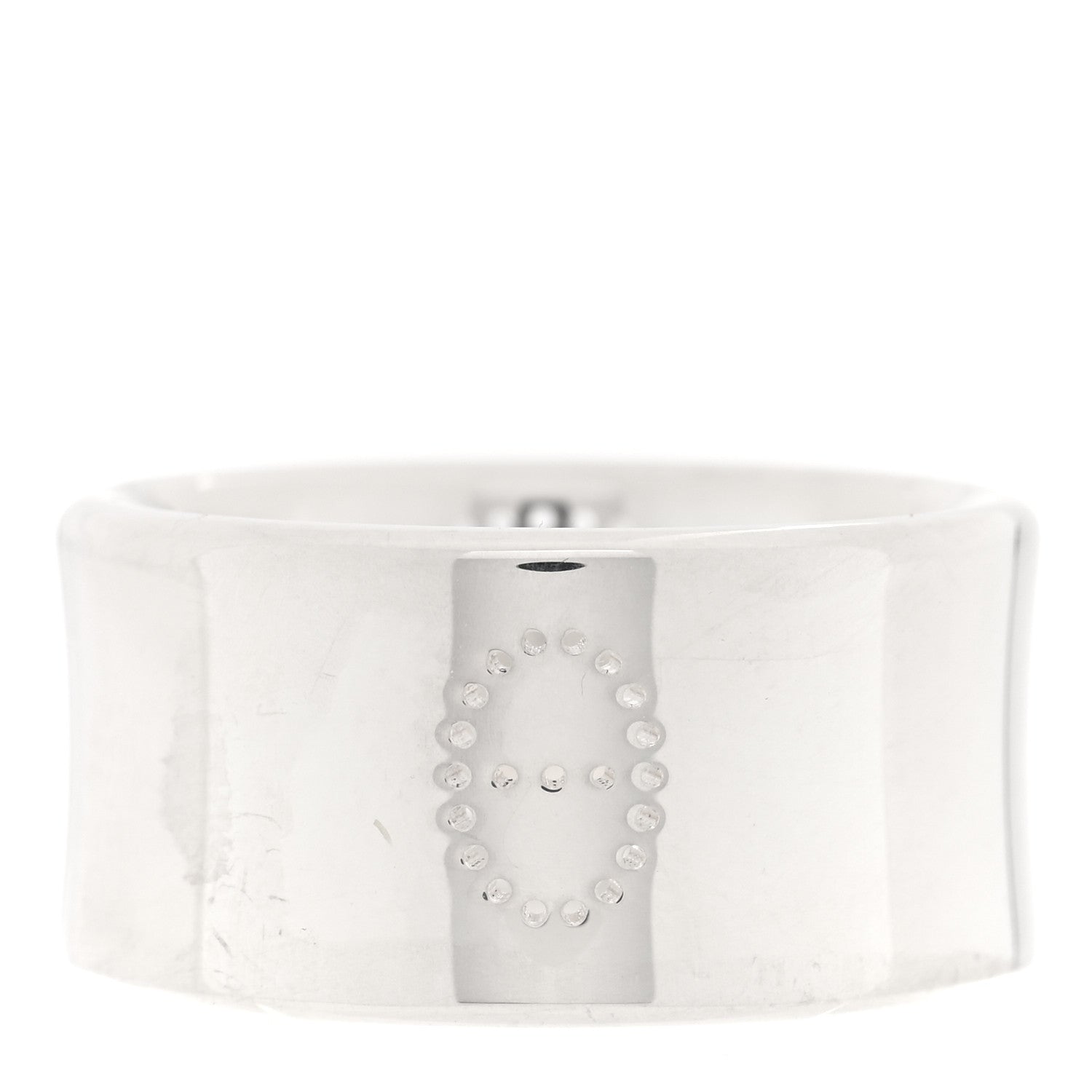 Hermes Sterling Silver GM Eclipse Ruban Ring 55 7.25 3 of 6