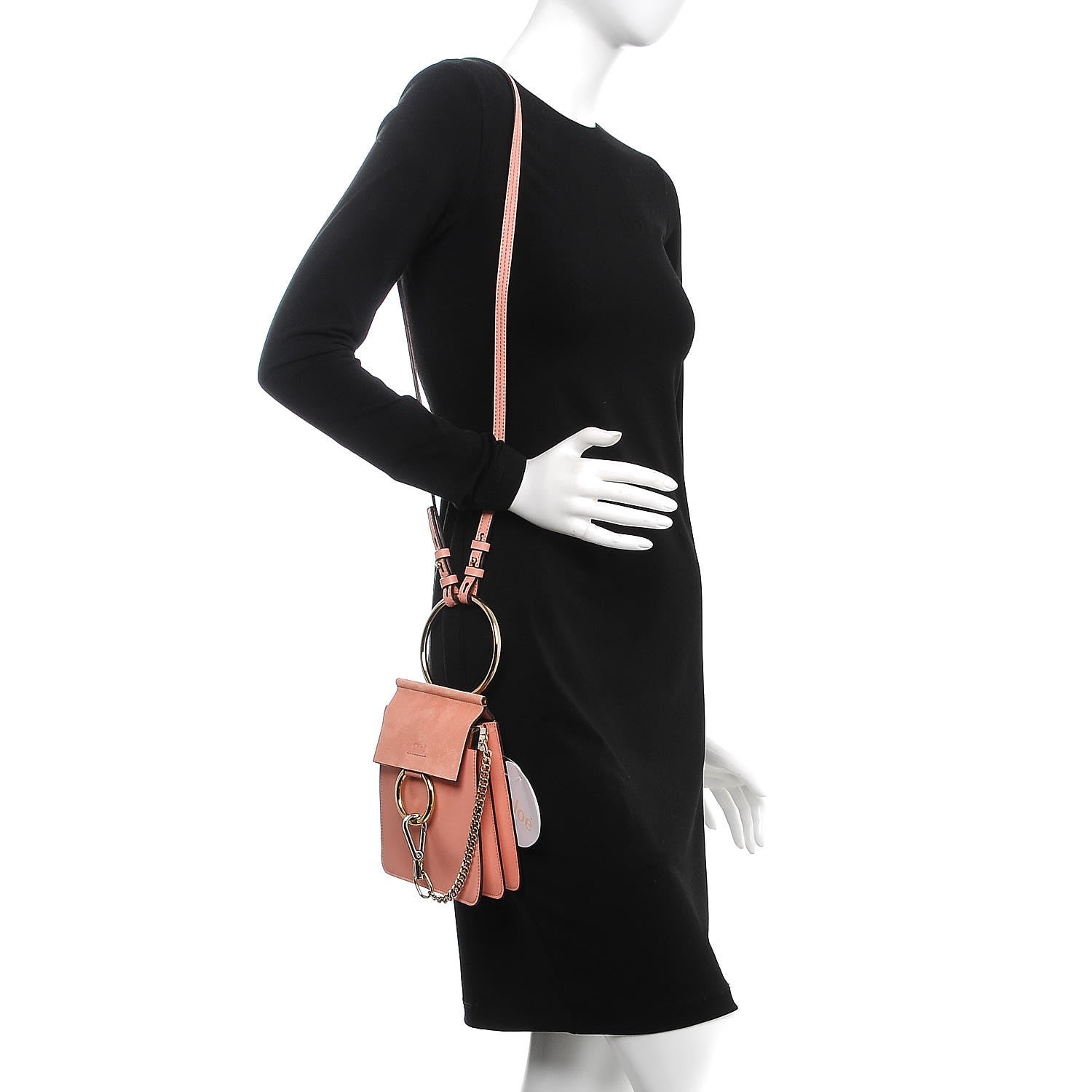 Chloe Suede Calfskin Mini Faye Bracelet Bag Ideal Blush 2 of 7
