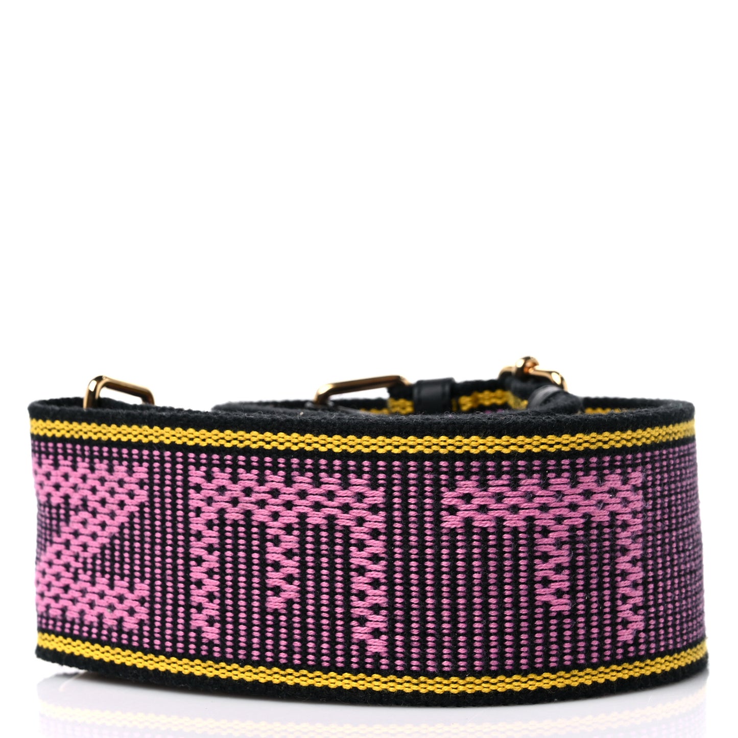 Cannete Ribbon Poly Vitello Century Logo Adjustable Strap You Lollipop Limon Black