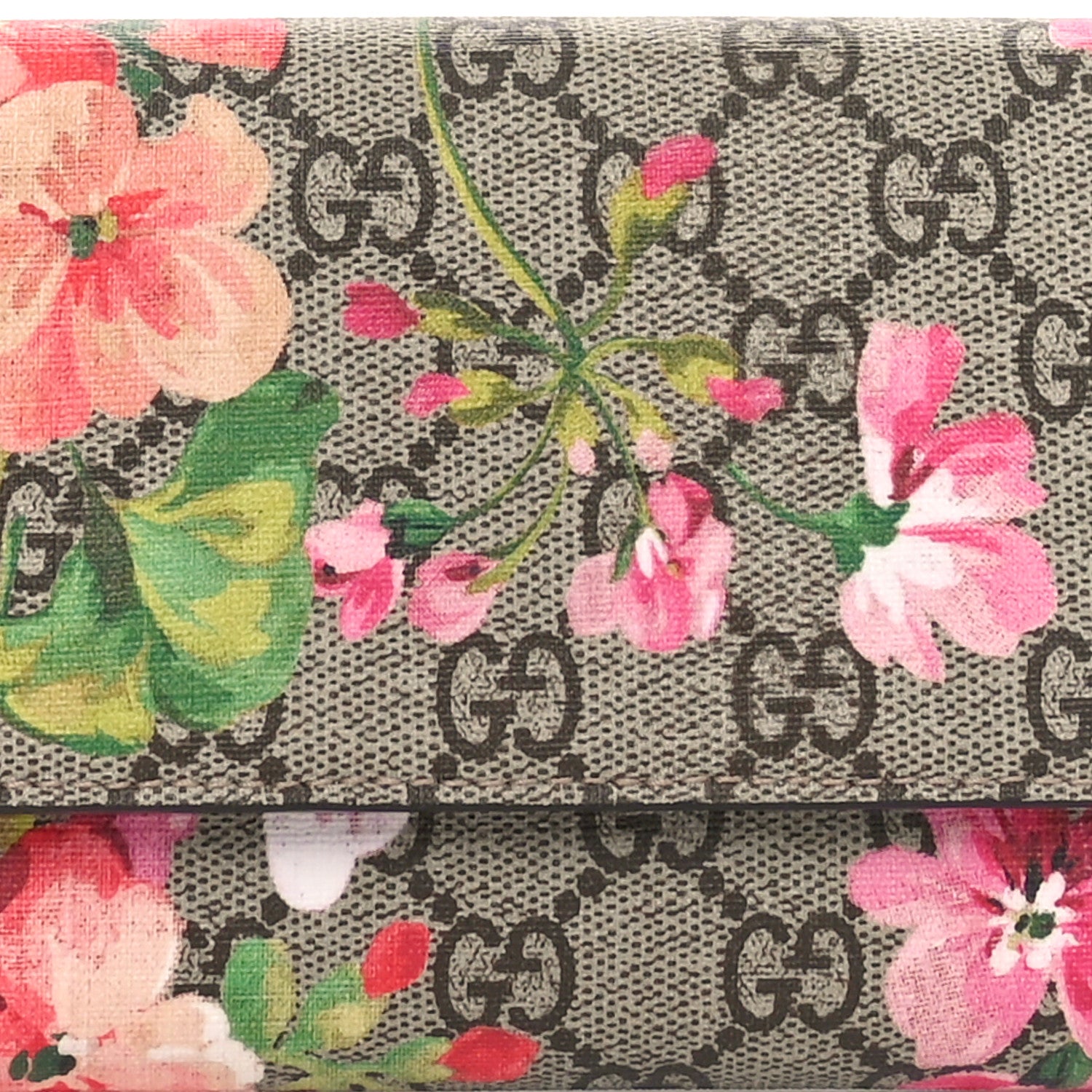 Gucci GG Supreme Monogram Blooms Continental Wallet Beige Multicolor Dry Rose 7 of 10