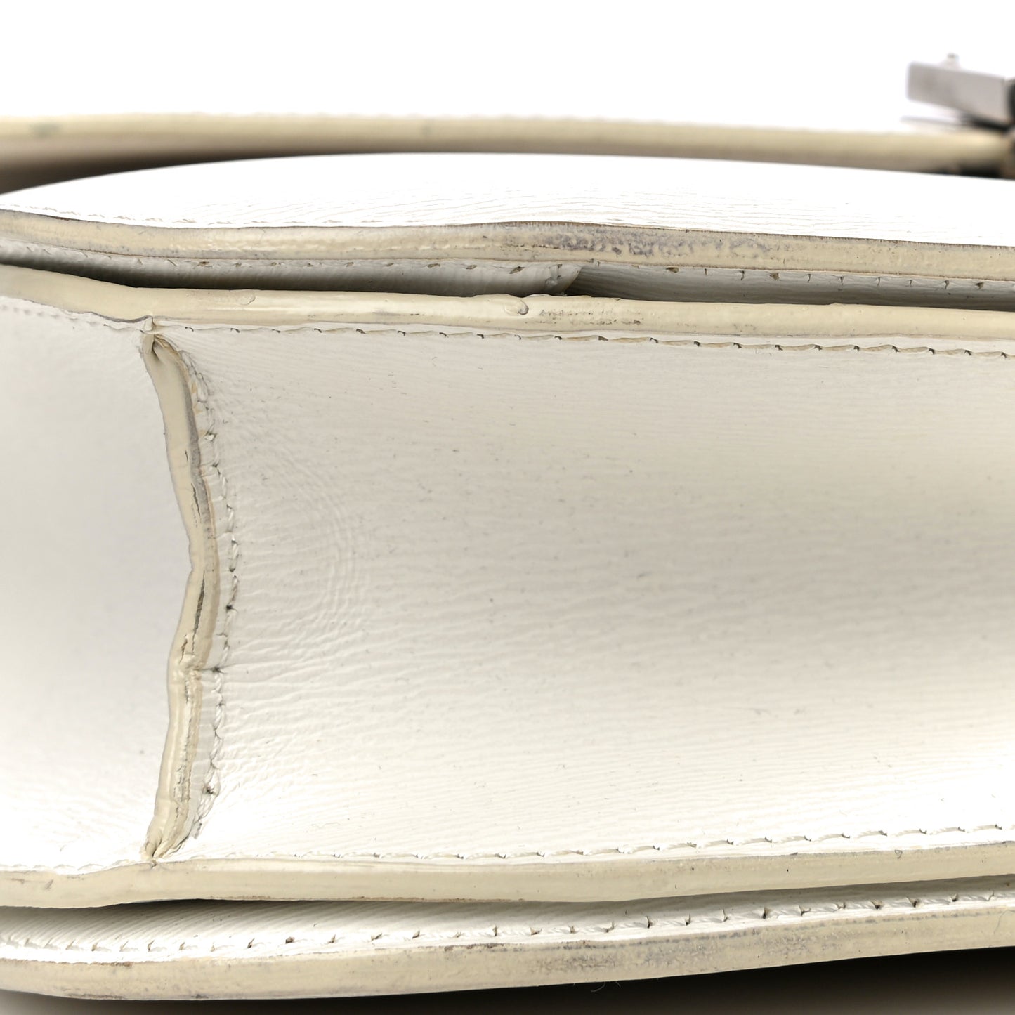 Liege Calfskin Medium Classic Box Flap Bag White