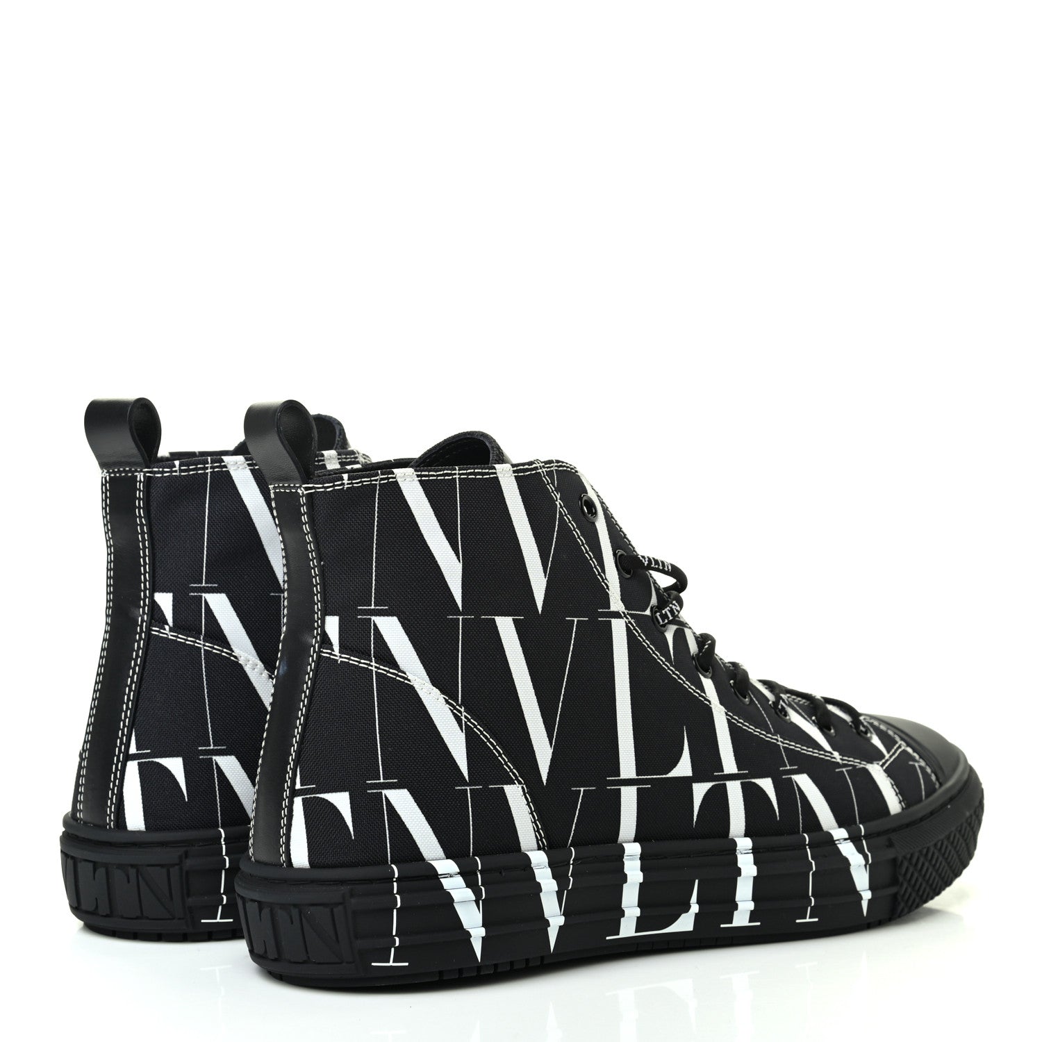Valentino Garavani Fabric VLTN Mens Times Giggies High Top Sneakers 43 Black 4 of 6